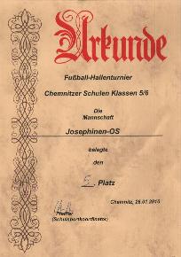 Fussballturnier - Urkunde